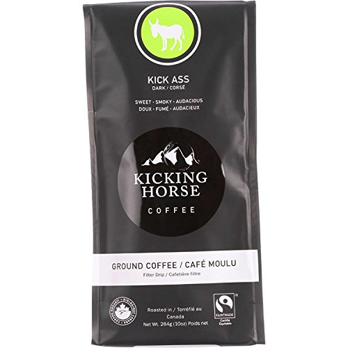 Kicking Horse Kick Ass Dark Roast Ground Coffee, 10 Ounce - 6 Per Case. #TOP4