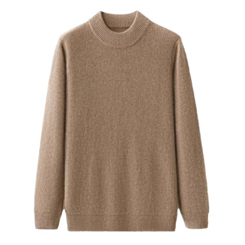 2024 Men's Half Turtle Neck Cashmere Thickened Sweater Autumn Winter Warm Casual Style Pullover