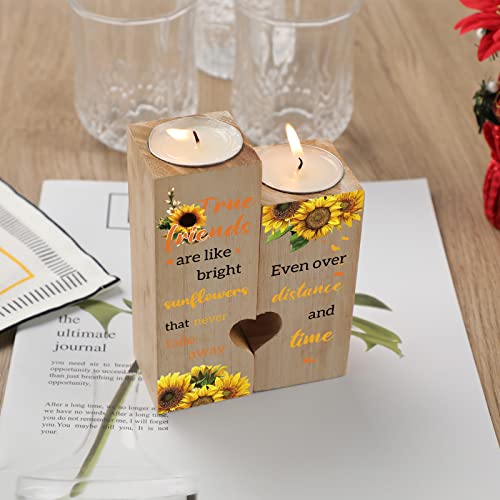 Funnli Best Friends Gifts For Women Heart Candlestick - Birthday Gifts For Women Candle Holder - Anniversary Mothers Day Wedding Gifts For Bestie Friend Sister #TOP2