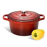 schmortopf rezepte betty bossi ✅ KOMFORT UND KONTROLLE > Dank der großzügig gestalteten Griffe lassen sich unsere Gusseisen-Produkte sicher von dem Backofen auf Ihren gedeckten Tisch befördern, auch mit Ofenhandschuhen. Der Deckel ist mit einem großen Edelstahlknauf versehen. Dank des flachen Bodens liegt der Topf gleichmäßig auf.