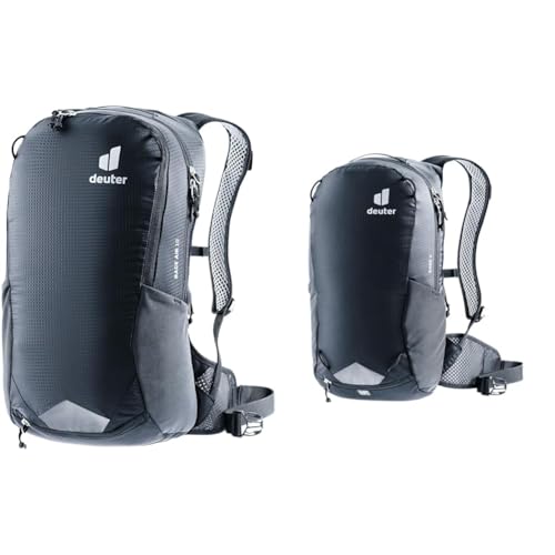 deuter Race Air 10 Fahrradrucksack, Schwarz & Race 8 Fahrradrucksack