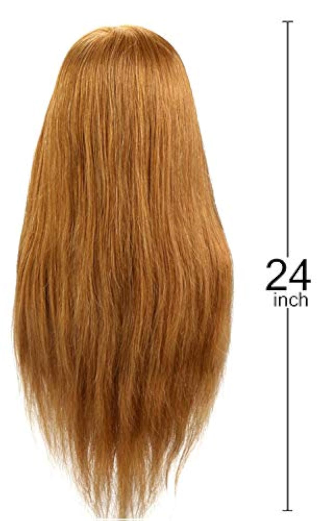 Blonde Long Human Hair Dummy Mannequin Head for Styling Practice