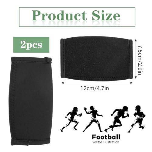 APLZGMG 2Pcs Football Chin Strap Cover, Youth Chinstrap Covers for Football, Soft Elastic Footballs Helmet Chin Pad Cover Compatible with Virtually All Footballs Helmets (Black)