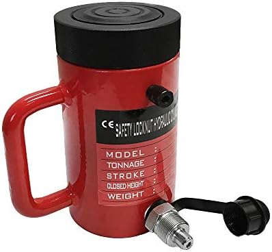 MH GLOBAL 10 Ton Cap. Hydraulic Cylinder Ram 150mm Stroke Jack Ram Lifting with Lock Nut