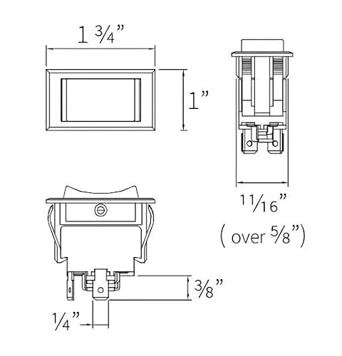 DVPARTS Trailer Power Jack Switch 87570 226023 Compatible with LCI Lippert Recpro F2C and Others 4 Pin, 4 Wire, Polarity Reversing - Thumbnail 6