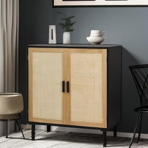 image for Finnhomy Sideboard Buffet Cabinet, Kitchen Storage Sideboard with Ratt