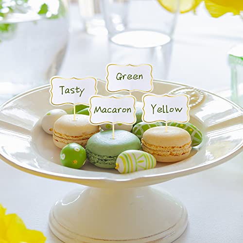 56 Pcs White Cheese Markers Cake Topper Toothpick Cupcake Toppers For Charcuterie Board Buffet Labels Blank Toothpick Flags Appetizer Signs Cupcake Toppers Picks For Charcuterie Board Decorations #TOP4