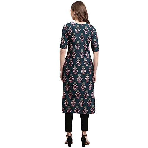 Image of Pinkmint Women's Crepe Digital Print Straight Kurta