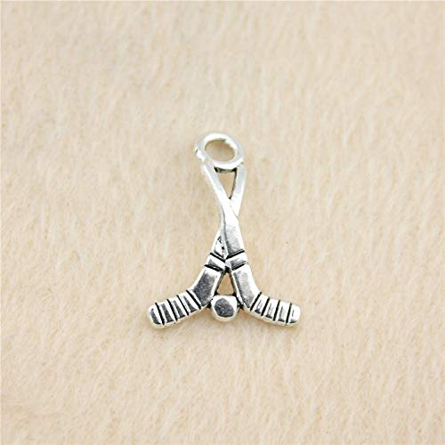 Newme 50Pcs Ice Hockey Charms Pendant For Diy Jewelry Wholesale Crafting Bracelet And Necklace Making #TOP3