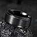 King Will 10mm Mens Black and Silver Wedding Band, Brushed Two Tone Tungsten Carbide Ring Polished Finish Rings, Comfort Fit, Size 10