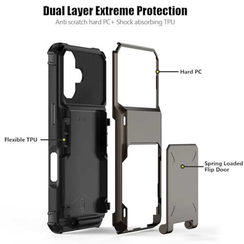 Nvollnoe for iPhone 17 Case with Card Holder[Store 5 Cards] by Nvollnoe - Used condition - Image 3