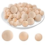 Materiale di alta qualità: Questo set di perline palline di legno per lavoretti è realizzato in legno di alta qualità, resistente ed ecologico, che sfoggia una bellezza naturale unica, ideale sia per il fai da te che per l'arredamento della casa. Inoltre, il pregiato legno palline legno senza foro offre un'eccellente durata, resistendo a deformazioni e crepe, garantendo stabilità a lungo termine.