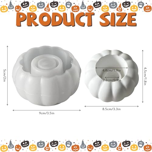Kürbis Silikonform Gießform Herbstdeko Kerzenhalter DIY Form Für Teelicht Stabkerzen Herbstdekoration Dekoform Für Kerzenherstellung Und Saisonale Dekoration – Bild 2