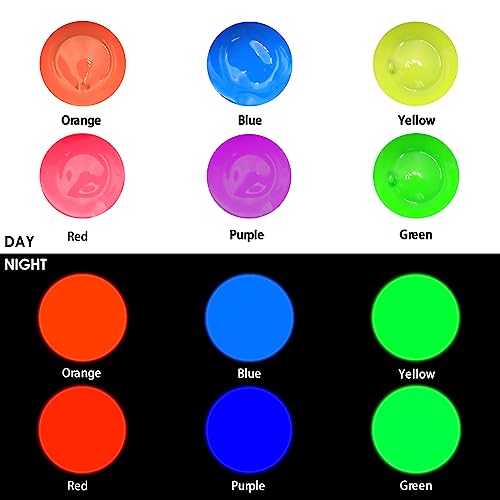 image for Artecho Acrylic Paint, Paint Set, 6 Neon & Glow in the Dark 2-in-1, 2 