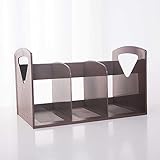  7LiuYueFei6 Organiseur de Bureau de Style Simple et Tendance, Porte-revues, classeur Vertical pour Documents, Organiseur de Bureau avec tiroir, 3 Compartiments, Rose (Blanc sans tiroir)