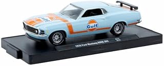 M2 Machines Auto-Drivers 11228-131 1970 Gulf Oil Mustang BOSS 302 1:64 Scale Diecast