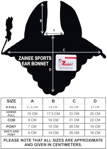 Zainee Sports Handmade Crochet Horse Fly Bonnet – Ear Bonnet Fly Veil for Horses, Breathable Ear Net – Pony, Cob, Full & x-Full (Purple, Horse/Full) — view 3