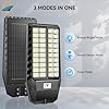 10000W Pro Large Solar Street Lights Outdoor with Thickened Shell, Commercial Grade Street Light Dusk to Dawn, Motion Sensor Solar Security Flood Light Waterproof for Yard, Driveway, Parking - 2 Pack