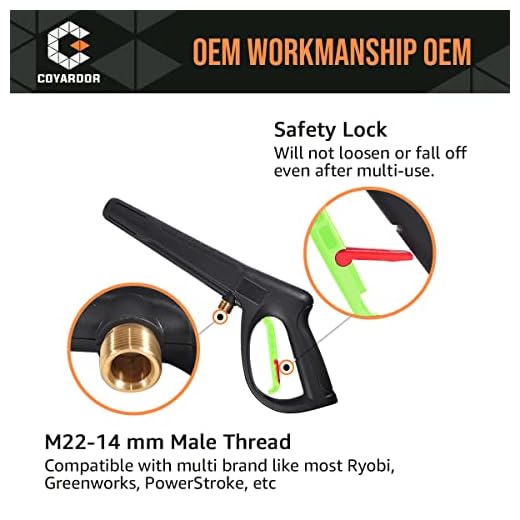 Coyardor Pressure Washer Gun with Extension Wand
