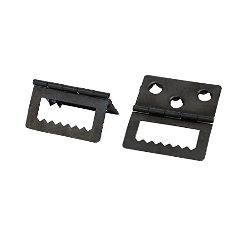 Image of uxcell 32mmx20mmx5mm Photo Picture Frame Back Hinge Backplane Buckle Black 20pcs