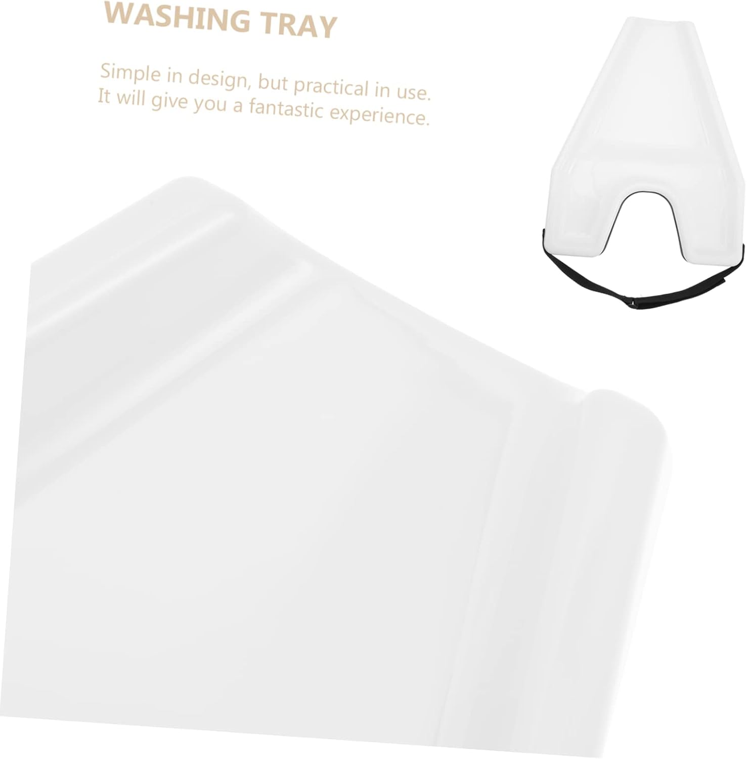 Portable Plastic Shampoo Tray for Salon Home Use Ergonomic Hair Washing Basin with Neck Rest Lightweight Durable Easy to Clean Hair Washing for Barbers