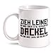 Fashionalarm Filiżanka Zieh Leine - szalony jamnik z nadrukiem obustronnym z sentencją | pomysł na prezent urodzinowy rasa psy właściciel pieca dachowego Teckel, kolor: biały