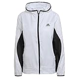 adidas Cortavientos para correr con logotipo de mujer, Small