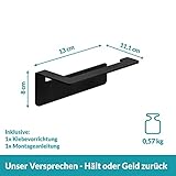 WEISSENSTEIN Self Adhesive Toilet Roll Holder – 3M VHB Industrial Strength –100% Stainless Steel – Wall Mounted Bathroom Accessories - Black - Image 7