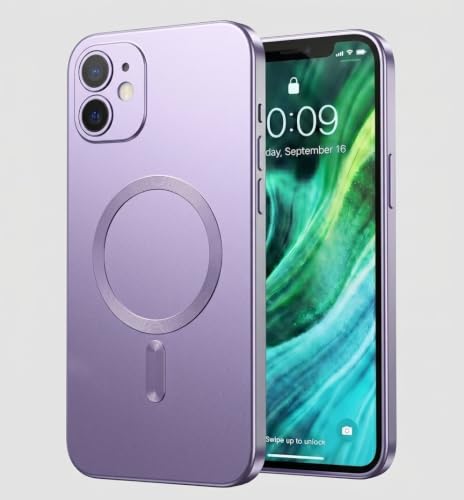 Image of amazon basics Premium Mag-Safe Case for iPhone 11 | Shockproof & Anti-Scratch Cover | Soft Silicone with Wireless Charging | Camera Lens Guard - Light Purple