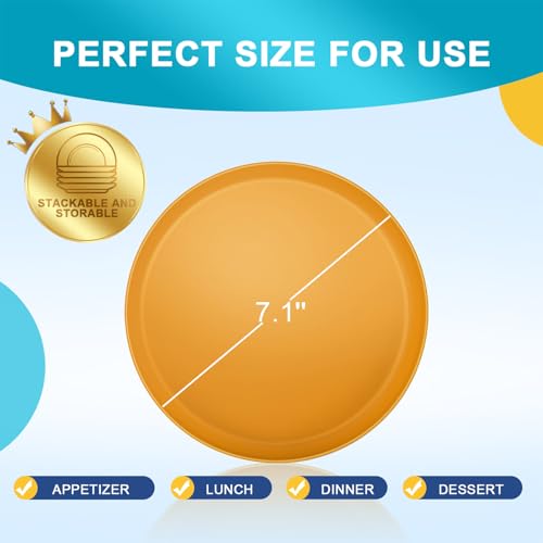 Unbreakable Dinner Plates Set of 8 (7.1-Inch) for Camping & RV Use - 100% Microwave Safe PP Plastic - Lightweight, BPA-Free, Dishwasher Safe - Perfect for Outdoor, Patio, Everyday Use, Black by Blwan - Used condition - Image 3