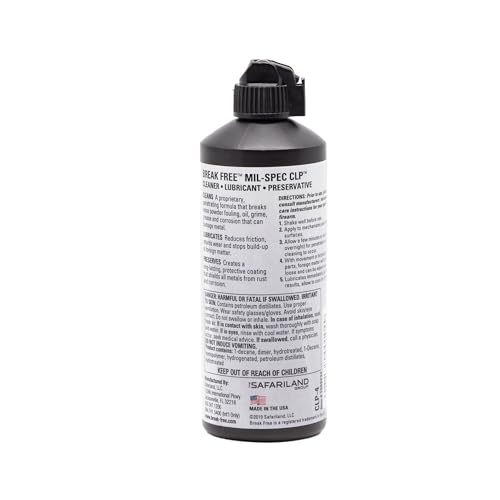 Break Free CLP Cleaner Lubricant and Preservative All in One Gun Cleaner, CLP-4, Squeeze Bottle, Synthetic Oil, 4 Ounces
