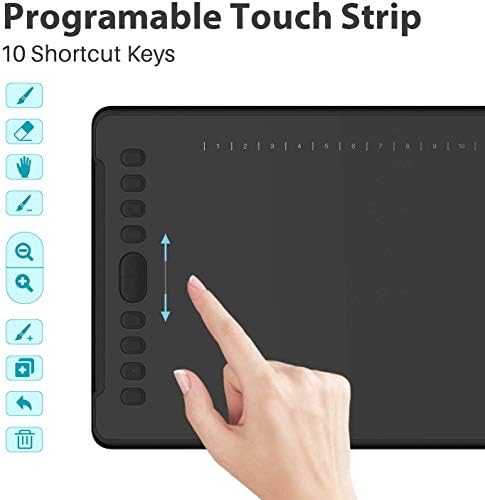 Tableta gráfica HUION Inspiroy H1161 para dispositivos Android, con sensibilidad de presión de 8192 niveles y stylus sin batería, compatible con Chromebook, Android, Windows y Mac miniatura 3