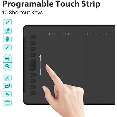 HUION Inspiroy H1161 Graphics Drawing Tablets Android Devices Support with 8192 Pressure Sensitivity Battery-Free Stylus, Pen Tablet for Chromebook, Android, Windows and Mac