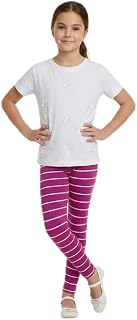 Bluebuck Girls Cotton Stretch Yard Dyed Leggings | Soft Elastic Waist | Comfort Fit Kids Leggings Price In India