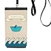 Paper Folding Boat Ocean Love Sea Sailing Phone Wallet Purse Hanging Mobile Pouch Black Pocket