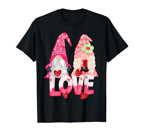 Gnome Love Couple Valentine's Day Cute Gnomes T-Shirt