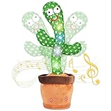 ✪ 【Usando Pasos】: Encienda el interruptor de encendido en la parte inferior del cactus cantante electrónico. Etiqueta izquierda: presione prolongadamente para grabar, máximo 15 segundos, presione para reproducir sonido; Etiqueta derecha: presione para escuchar música, puede grabar después de pausar la canción. Oprima Etiqueta derecha repetidamente para pasar a la siguiente canción.