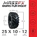 One Pair of MASSFX P377 ATV/UTV Rear Tires 25x10-12 Rear Set of 2 25x10x12