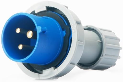 1Set Waterproof Industrial Connector Plug Socket IEC60309 3Pin 32A 200V-250V 2P+E 6H IP67 Waterproof Connector Power Connecting Industrial Activity Socket Set for Aviation and Industry