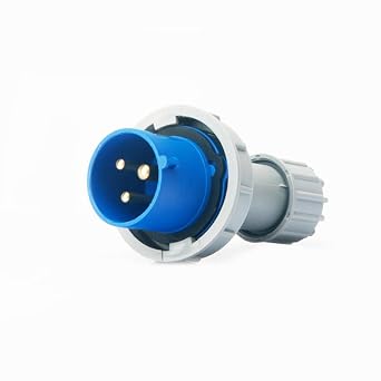 IEC 60309 Waterproof Industrial Connector Plug, 3Pin 32A 200V-250V 2P+E 6H IP67 Waterproof Male Connector Power Connecting Industrial Plug for Aviation and Industry