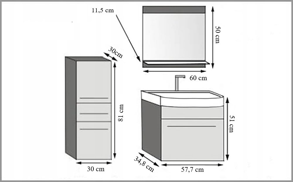 Belini PRIP2 szafka pod umywalkę, 90 cm, czarna, wysoki połysk | Czarne błyszczące meble łazienkowe, montaż ścienny, mechanizm soft-close, panel drewniany FSC, umywalka i lustro w zestawie