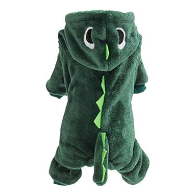Dinosaur dog clothing dinosaur coral velvet dinosaur clothing dog clothing with a length of 19 cm on the back
