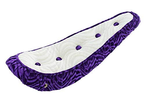 Lowrider Five Button Two/tone Color Polo Velour Banana Bike Saddle/seat With White Top (white Top/purple)