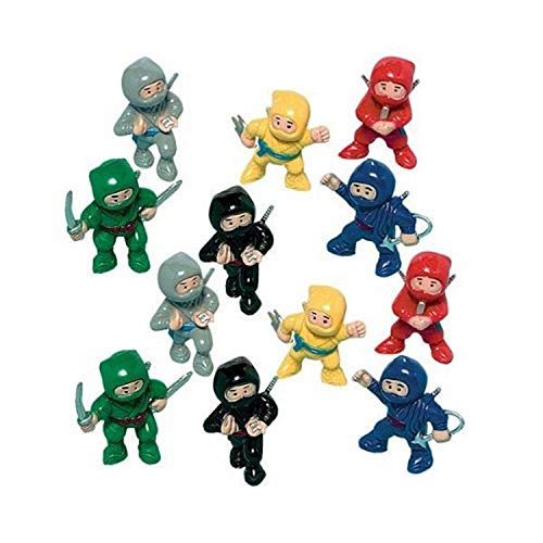 Amscan 390079 Party Favor Ninjas, 12 Ct, Multicolor