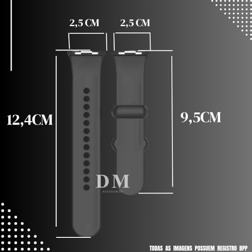 Pulseira Silicone Borracha Para Xiaomi Smart Mi Band 8 Pro DM ACESSÓRIOS (BRANCO)