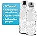 SodaBär Glasflasche (Doppelpack) für Wassersprudler (SodaStream*,Aarke*,uvm.) 0,7 l mit TWIN SECURE, Transparent
