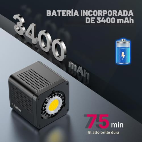 Foco de mano COB ULANZI 40W Pro para iluminar espacios oscuros 7