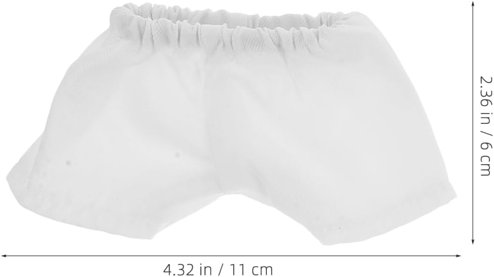 Garneck 4pcs 20CM Dolls Diapers Underwears Mini White Bear Underpants for Stuffed Animal Dress-Up Dolls Accessories