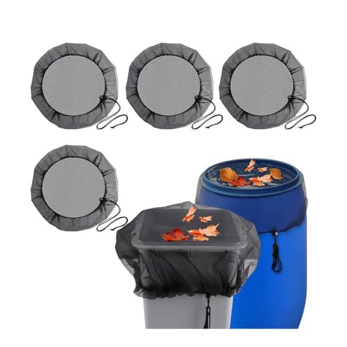 LUMoony Lot de 4 filets de citerne de pluie de 30 cm - Réglable - Avec élastique - Housse de protection pour citerne de pluie