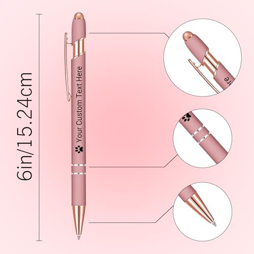 Nevaou Personalized Pens with Name Custom Ballpoint Pens Bulk Black Ink 250pcs Free Engraving Pen Personalization Gift for Friends Family Wedding Office Business Promotion Purple